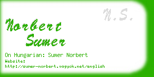 norbert sumer business card